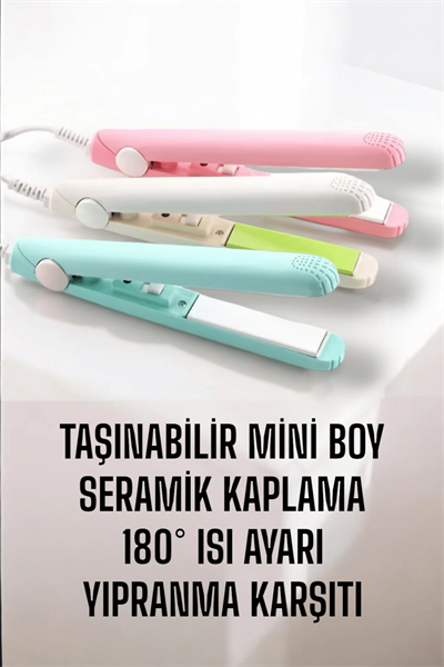 Seramik Kaplama Taşınabilir Mini Saç Düzleştirici Seyahat Dostu Tasarım