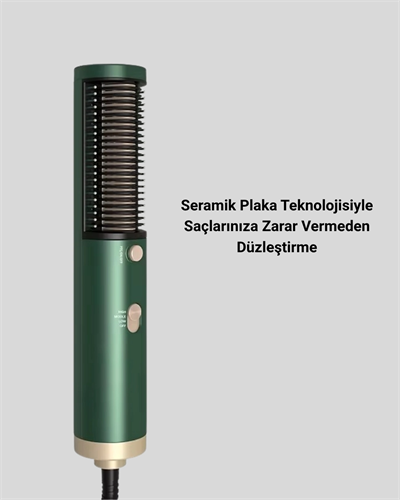 Seramik Plakalı Saç Düzleştirici – 200°C Ayarlanabilir Isı, İyon Teknolojisi
