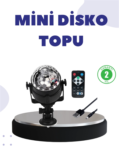 Ses Duyarlı Mini Disko Küre Lamba