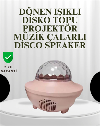 Sesle Etkileşimli Yıldız Projektörlü Gece Lambası – Bluetooth Hoparlörlü, USB Girişli, Dönen Okyanus