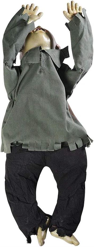 Sesli Işıklı ve Sensörlü Yerde Emekleyen Hareketli Bebek Hayalet Zombi Dekor 30x85 cm (3936)