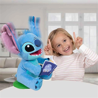 Sesli Karanlıkta Parlayan Masal Anlatan Stitch İnteraktif Peluş 34 cm