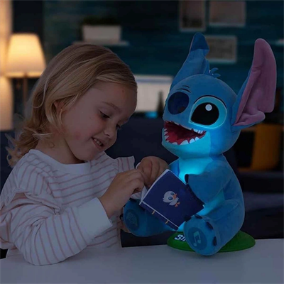 Sesli Karanlıkta Parlayan Masal Anlatan Stitch İnteraktif Peluş 34 cm