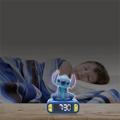 Sesli ve Işıklı 3D Stitch Dijital Çalar Saat