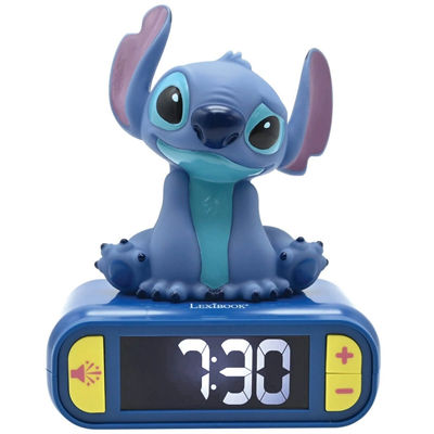 Sesli ve Işıklı 3D Stitch Dijital Çalar Saat