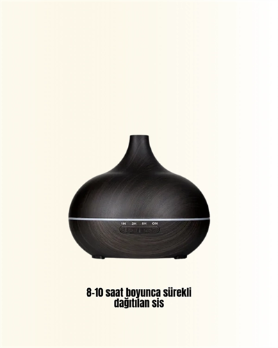 Sessiz Çalışan Aromaterapi Difüzörü – 4 Zaman Ayarlı, 7 Renkli Işık Seçeneği