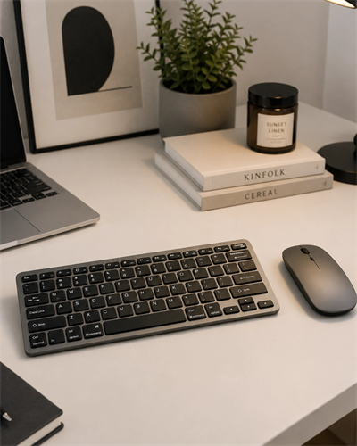 Sessiz Kullanım Sunan Bluetooth Klavye Mouse Seti Çoklu Cihaz Uyumlu