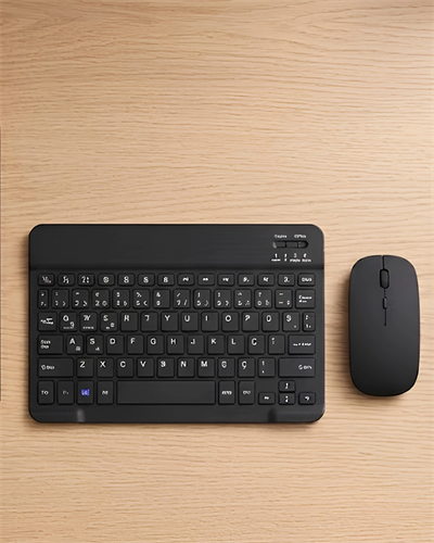 Sessiz Tuşlu Kablosuz Klavye Mouse Seti Çoklu Cihaz Uyumlu