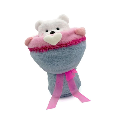 Sevgi Buketi Peluş Ayıcıklı Peluş Çiçek Buketi 40 cm
