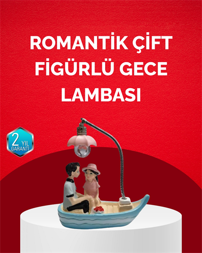 Sevgililer Günü İçin Romantik Çift Figürlü Dekoratif Gece Lambası