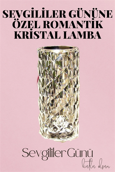 Sevgililer Gününe Özel Romantik Kristal Gece Lambası Sevgiliye Hediye
