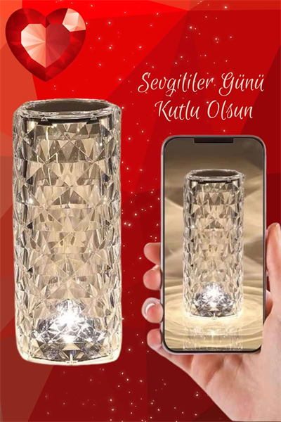 Sevgililer Gününe Özel Romantik Kristal Gece Lambası Sevgiliye Hediye