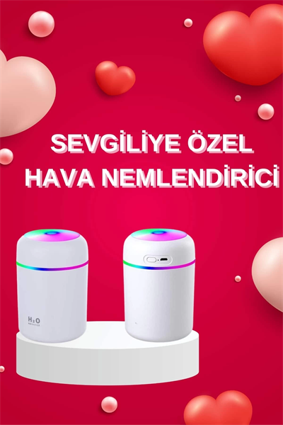 Sevgiliye Hediye Led Işıklı Hava Nemlendirici USB Şarjlı Sevgiliye Özel