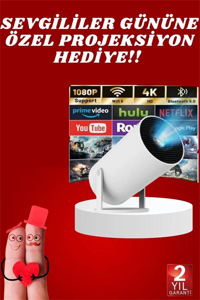 Sevgiliye Özel Hediye Ayaklı Sinema Projektörü Projeksiyon Yeni Nesil
