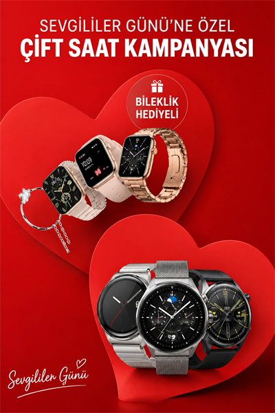 Sevgiliye Özel Yeni Nesil Akıllı Saat Çiftlere Özel Kampanya Çift Saatleri