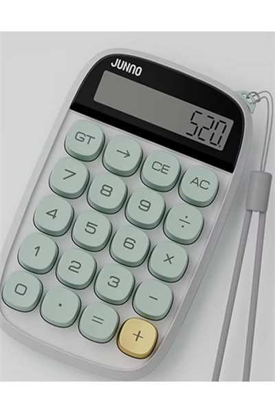 Sevimli Kare Tuşlu 10 Haneli Ldc Ekran Hesap Makinası Yeşil