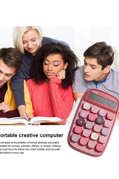 Sevimli Kare Tuşlu 10 Haneli Ldc Ekran Hesap Makinası Yeşil