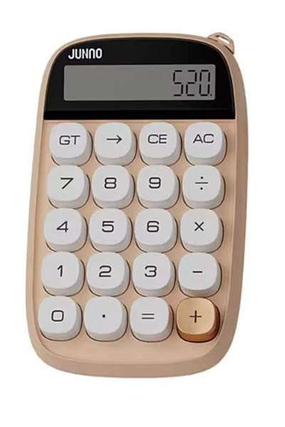 Sevimli Kare Tuşlu 10 Haneli Ldc Ekran Hesap Makinası Kahverengı