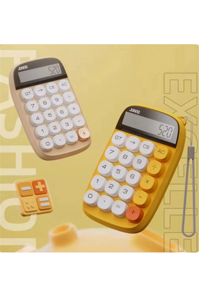 Sevimli Kare Tuşlu 10 Haneli Ldc Ekran Hesap Makinası Pembe