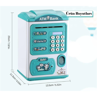 Sevimli Tasarımlı Şifreli ATM Kumbara