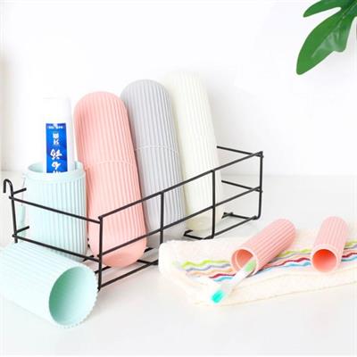 Seyahat Tipi Diş Fırçası Gözlük Makyaj Fırçası İçin Çok Amaçlı Silindir Saklama Kutusu İpli (3936)