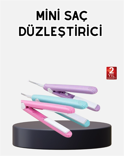 Seyahat Tipi Mini Saç Düzleştirici – Seramik Kaplama, Hızlı Isınma, Kompakt Tasarım
