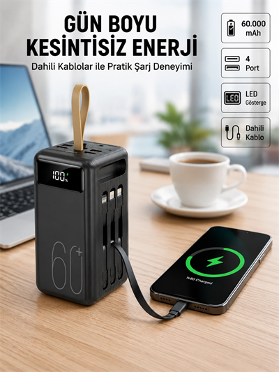 Seyahat ve Kamp İçin Portatif Güç Kaynağı Powerbank Yeni Nesil
