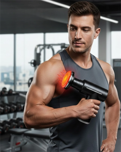 Sıcak Soğuk Terapili Masaj Tabancası Çift Fonksiyon 6 Başlıklı Şarjlı Derin Doku Cihazı