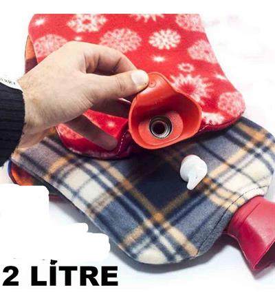 Sıcak Su Torbası 2 Litre Polar Kılıflı Termofor (3936)