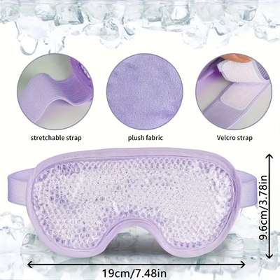 Sıcak Ve Soğuk Boncuklu Buz Jeli Terapi Göz Maskesi (Mor)