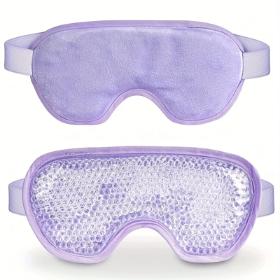 Sıcak Ve Soğuk Boncuklu Buz Jeli Terapi Göz Maskesi (Mor)