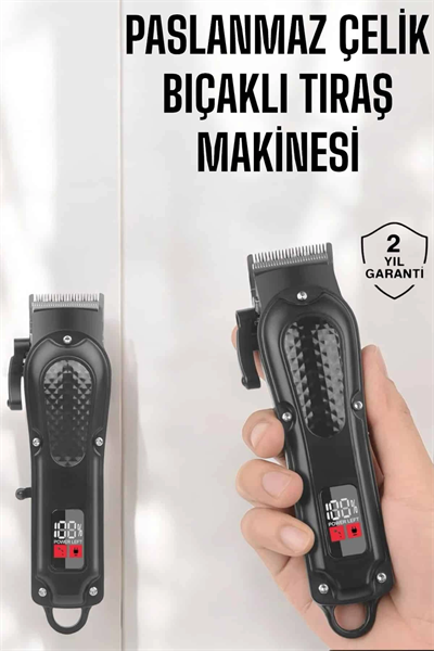 Sıfır Tıraş Makinesi Dijital Göstergeli Paslanmaz Çelik Bıçaklı Taşınabilir
