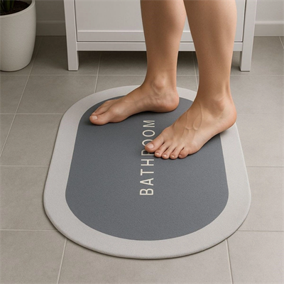 Sihirli Süper Su Emici Kaymaz Tabanlı Oval Paspas 40*60 Cm Bx40