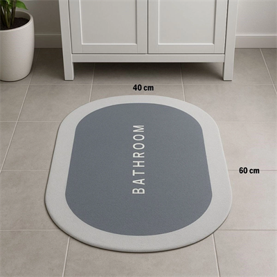 Sihirli Süper Su Emici Kaymaz Tabanlı Oval Paspas 40*60 cm