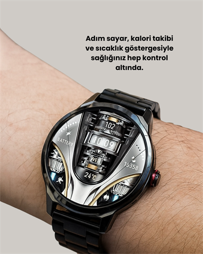 Şık Metal Kasa ve Değiştirilebilir Kordonlarla SW80 Smartwatch