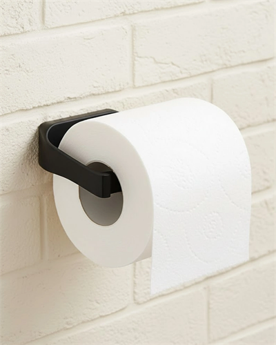 Şık Tasarım Siyah Tuvalet Kağıdı Askılığı Peçetelik