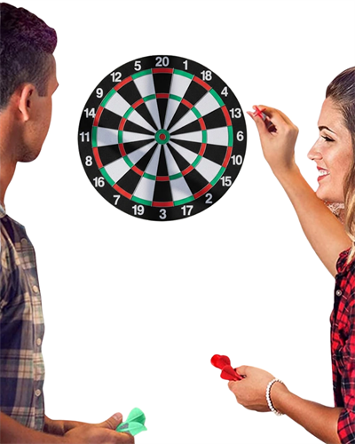 Şık Tasarımlı Dart Tahtası 12 İnç Dayanıklı Ahşap Gövde