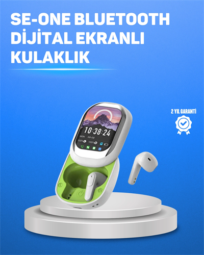 Şık Tasarımlı Siyah Beyaz Kablosuz Kulaklık Çoklu Dil Destekli