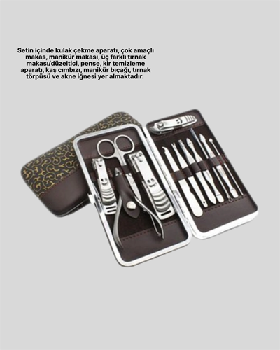 Şık ve Dayanıklı Çok Amaçlı Kişisel 12 Bakım Seti
