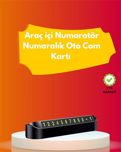 Şık ve İşlevsel Fosforlu Araç Numaratörü – Kolay Kullanım, Yüksek Görünürlük