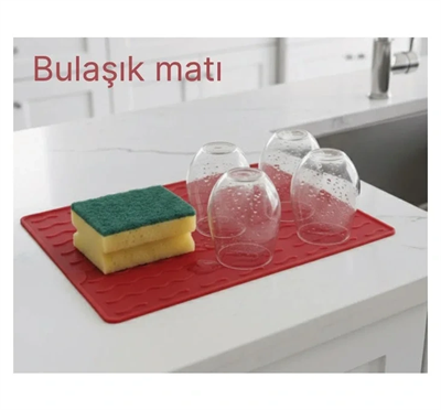 Silikon Bulaşık Kurulama Matı 30*40 Cm Gıdaya Uygun Uzun Ömürlü Bx40