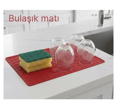 Silikon Bulaşık Kurulama Matı 30*40 cm Gıdaya Uygun Uzun Ömürlü (3936)
