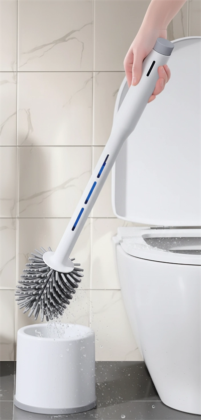 Silikon Deterjan Hazneli Esnek Tuvalet Fırçası Banyo Temizlik Ürünü