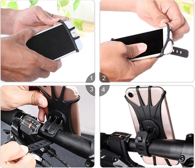Silikon Esnek Bisiklet Telefon Tutucu