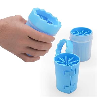 Silikon Jel Fırçalı Kedi Köpek Pati Ayak Yıkama Temizleme Kovası (Küçük) (3936)