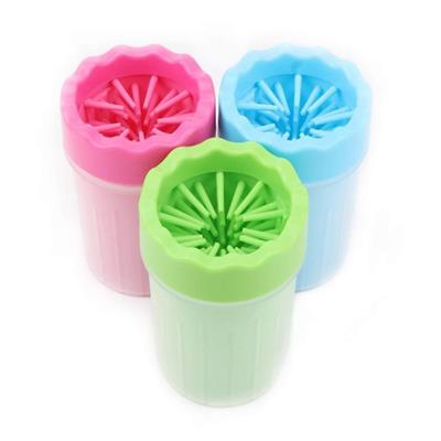 Silikon Jel Fırçalı Kedi Köpek Pati Ayak Yıkama Temizleme Kovası (Küçük) (3936)