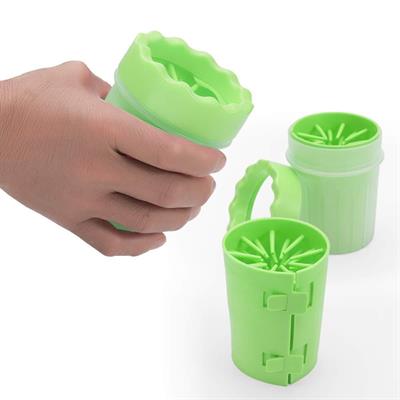 Silikon Jel Fırçalı Kedi Köpek Pati Ayak Yıkama Temizleme Kovası (Küçük) (3936)