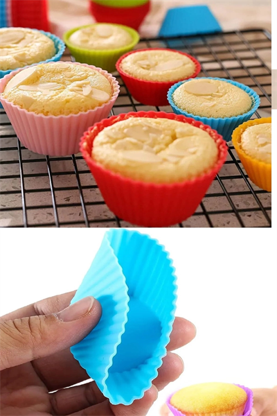 Silikon Muffin Kalıbı - Sürekli Kullanım Muffin Kek Kalıbı 6 Adet