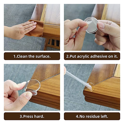 Silikon Şeffaf Masa Kenar , Köşe  Koruması