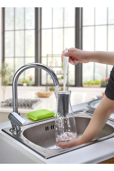 Silikon Şişe Biberon Konserve Kavanoz Matara Temizleme Fırçası Çok Amaçlı Temizleme Fırçası Bpa Free Bx40